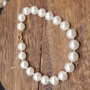 Hand tied elegant pearl bracelet faux‎ B2807